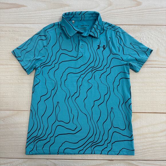 Lot Of 3 Under Armour Boys HeatGear Polo Shirt Loose Fit Youth Size Medium - Picture 3 of 6
